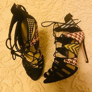 Zara Lace Up Heels Size 9/40